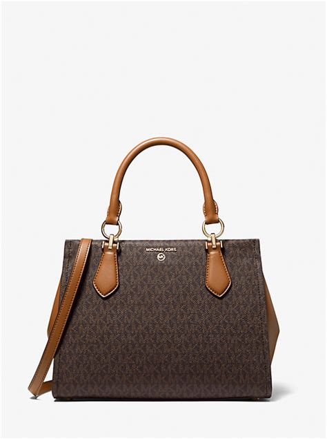 michael kors marilyn medium logo satchel|michael kors manhattan medium satchel.